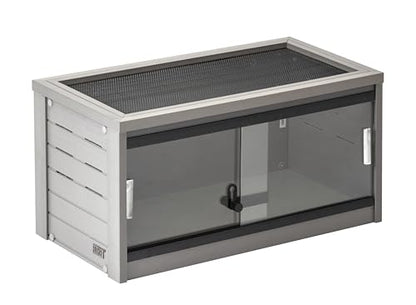 New Age Pet ECOFLEX Small Reptile Enclosure with Matching Cabinet Stand Set in Grey - color: Grey, size: Small