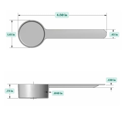 4 Teaspoon (20 mL) Long Handle Plastic Measuring Spoon for Coffee, Protein Powder, Pet Food, Spices, Grains, Dry Goods – Food-Grade BPA-Free (Pack of 1) - size: 20 mL | 4 Teaspoon