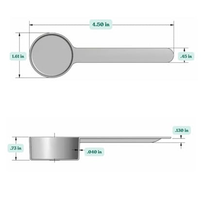 4 Teaspoon (20 mL) Long Handle Plastic Measuring Spoon for Coffee, Protein Powder, Pet Food, Spices, Grains, Dry Goods – Food-Grade BPA-Free (Pack of 1) - size: 20 mL | 4 Teaspoon