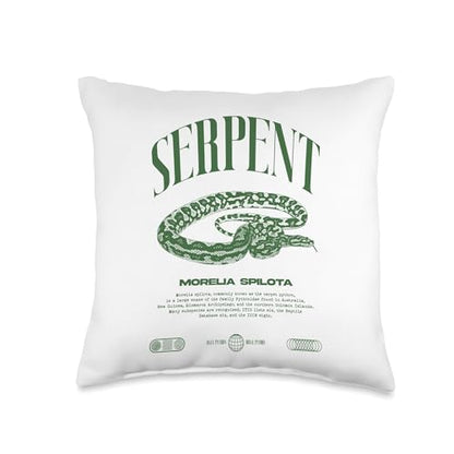 Carpet Python Modern Reptile Keeper Streetwear Throw Pillow - size: 16x16