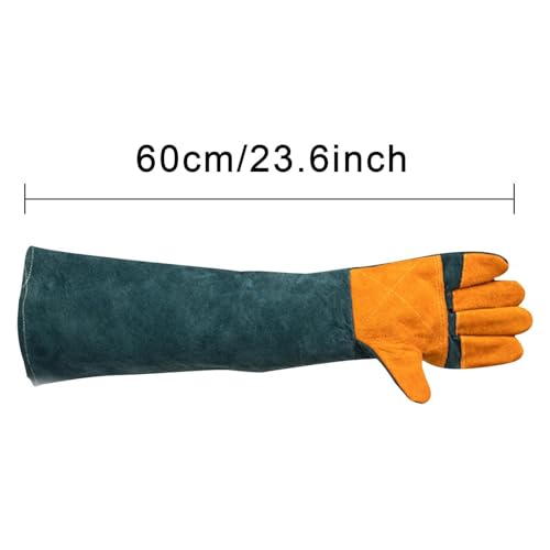 suade Gauntlet Protectors - Animal Handling Gloves, High Temperature Oven Grill Stove Shield, Cut Resistant Accessory Case - color: C