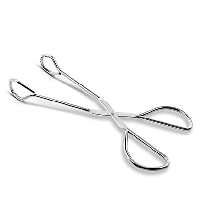 Hiash 9-Inch Heavy Duty Stainless Steel Kitchen Tongs - Comfortable Ergonomic Grip, Scissor Design, Heat Resistant for BBQ and Cooking - size: 9 Inch