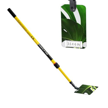 Telescoping Inspection Mirror - Standard Fiberglass, Lightweight & Durable, 3 ft - 6 ft Pole, 3.5 x 6 inch Acrylic Mirror - size: 3.5 x 6 inch Acrylic Mirror, style: 3 ft - 6 ft Pole