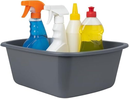 Vakly Plastic Wash Basin, 7 Qt, Rectangular, Graduated | Hospital bedside soaking tub, Portable washbasin, Washing & cleaning, Foot bath, Face cleansing, Dish washing, Laundry