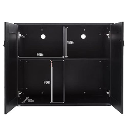 REPTI ZOO Reptile Terrarium Cabinet, Reptile and Amphibian Terrarium Stand 36" W x 18" D x 30" H