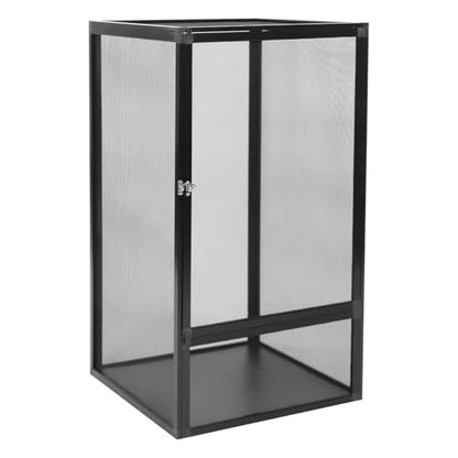 Freestanding Reptile Terrarium Kit, Foldable Reptile Pet Feeding Net Box, Large Reptile Enclosure with Locking Latches for Pet, Superior Ventilation, Easy to Feed, Sturdiness