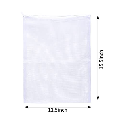 JIHAQUA Aquarium Filter Bags with Plastic Zipper,11.5 x 15.5 inch, 6 Pack | Reusable, Fish Tank Filter Media, Mesh Bags, Large - size: 11.5 x 15.5 inch (6 Pack)