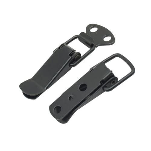 Latch Black Toggle Latch, Steel Spring Loaded Toggle Latch, Black Catch Hasp Clamp Clip Lock with for Cabinet, Wooden Case, Box(4 Pcs)