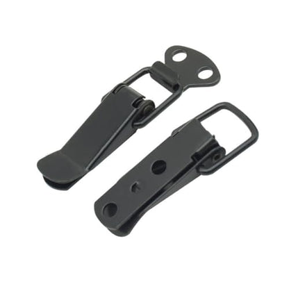 Latch Black Toggle Latch, Steel Spring Loaded Toggle Latch, Black Catch Hasp Clamp Clip Lock with for Cabinet, Wooden Case, Box(4 Pcs)