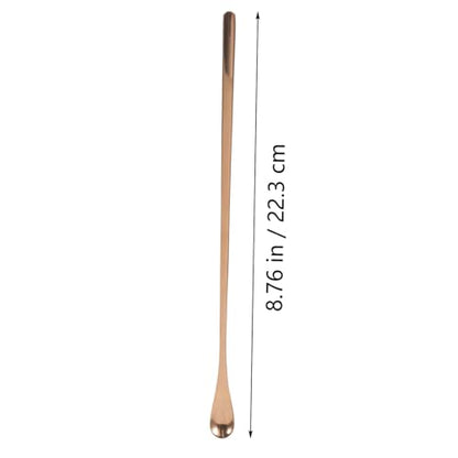 Happyyami 2pcs Feeding Spoon for Reptiles Lizard Food Scoop Pet Food Handle Spoon - color: Rose Gold