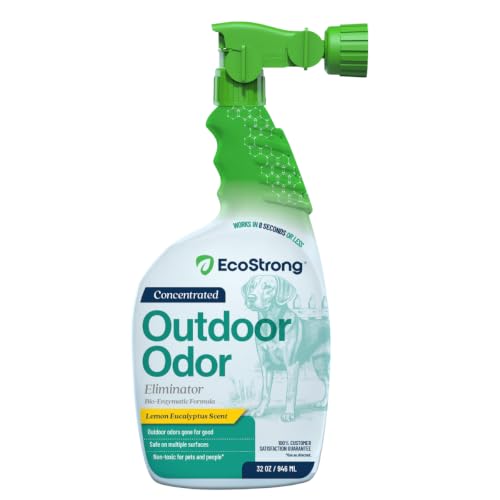 Outdoor Odor Eliminator | Outside Dog Urine Enzyme Cleaner – Powerful Pet, Cat, Animal Scent Deodorizer | Professional Strength for Yard, Turf, Kennels, Patios, Decks (32oz) - style: 32oz