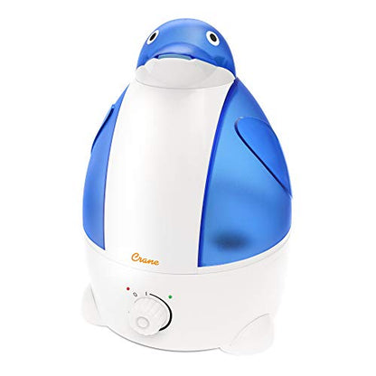Crane Animal Humidifier for Bedroom, 1 Gal. Cool Mist Humidifier for Baby Nursery with Auto Shut-Off, Easy to Clean, Penguin - color: Penguin