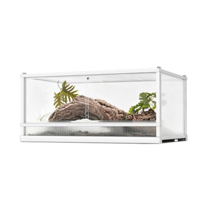 70 Gallon Reptile Tank, Reptile Enclosure for Easy Maintenance, Top Screen Ventilation & Glass Sliding Door 38''x24''x18'' - size: 38x24x18'' 70 Gallon
