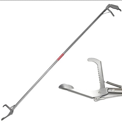 60" Professional Snake Grabber Tongs，Stainless Steel Snake Tongs with Collapsible Wide Jaw, Reptile Handling Tool, Snake Catcher