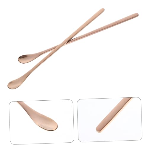 BESPORTBLE 2pcs Reptile Food Feeding Spoon Handle Stainless Steel Scoop for Lizards Small Animals Convenient Pet Feeding Tool for Reptiles