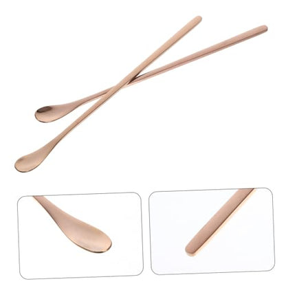 BESPORTBLE 2pcs Reptile Food Feeding Spoon Handle Stainless Steel Scoop for Lizards Small Animals Convenient Pet Feeding Tool for Reptiles