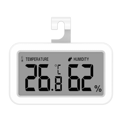 Elitech Fridge Thermometer Hygrometer Digital Freeze Refrigerator Thermometer Waterproof Large LCD Display TM-2TH - size: Thermo-hygrometer