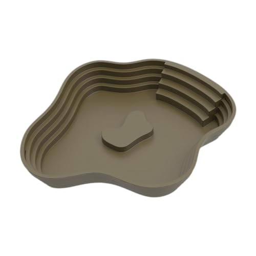 Reptile Bathing Pool Tortoise Water Dish Lizards Habitat Turtle Bath for Gecko Tortoise, Green S - color: Green S