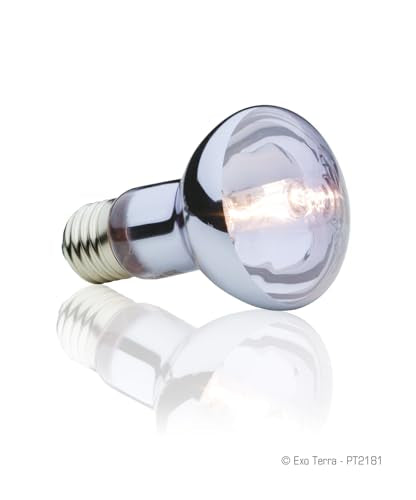 Exo Terra Sun Glo Halogen Basking Spot Lamp | 50W Reptile Light Bulb, Broad Spectrum Daylight, Enhances Coloration, Promotes Health, PT2181 - size: 50 Watts