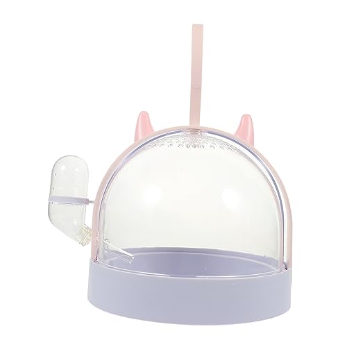 Angoily Outdoor Hamster Carrier Box Breathable Pet Cage for Travel Lightweight Design Water Bottle for Hamsters and Pets The Go - color: Purple