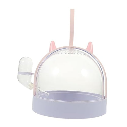 Angoily Outdoor Hamster Carrier Box Breathable Pet Cage for Travel Lightweight Design Water Bottle for Hamsters and Pets The Go - color: Purple