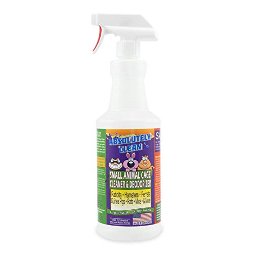 Amazing Small Animal Cage Cleaner, Just Spray/Wipe, Easily Removes Messes & Odors - Hamster Cages, Mice, Rat Cage, Guinea Pig Cage, Rabbit Cage, Ferret Cage, Dog Cage - USA Made - style: 32 Fl Oz (Pack of 1)
