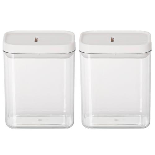 2PCS Airtight Food Storage Containers Set with Lids PP Free Plastic Dry Food Canisters for Kitchen Pantry Organization and Storage (800ml/28.16oz) - size: 4.57"Lx2.99"Wx5.91"H(800ml/28.16oz)