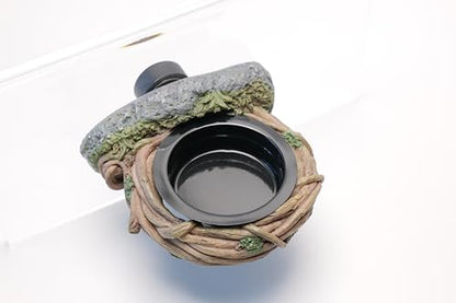 Magnetic Feeding Ledge with 2pcs Cups,Reptile Water Bowl,Bearded Dragon,Turtle,Crested Gecko,Snake,Tank Accessories - size: S