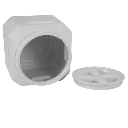Vittles Vault Traditional Pet Food Storage Container For Dog Kibbles/Bird Seed/Oatmeal/Rice/Flour/Cereal, BPA Free Plastic, Sealed Airtight For Cat Food, Up To 30 lb, Made in USA, With Scoop, Gray - size: 30 Pounds