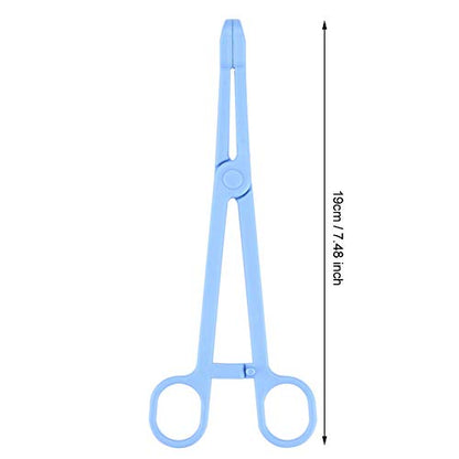 SUNGOOYUE Reptile Feeding Tongs Large Plastic Feeding Tweezers 19cm Round Tip Anti Slip Handle Hand Tool for Lizards Turtles and Other Reptiles