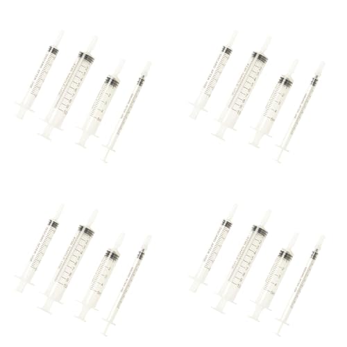 1ml Syringe Plastic Syringe with Cap, 12pcs Assorted Sizes (1ml, 3ml, 5ml, 10ml) for Liquid Transfer, Pet Feeding and Industrial Use, No Needle - size: 1ml3ml5ml10ml