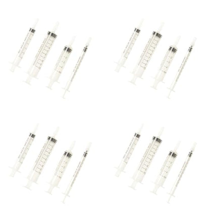 1ml Syringe Plastic Syringe with Cap, 12pcs Assorted Sizes (1ml, 3ml, 5ml, 10ml) for Liquid Transfer, Pet Feeding and Industrial Use, No Needle - size: 1ml3ml5ml10ml