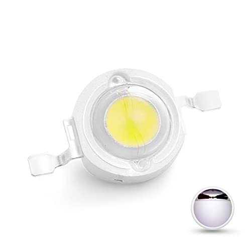 CHANZON 10 pcs High Power Led Chip 3W White 6000K - 6500K | (600mA - 700mA / DC 3V - 3.4V / 3 Watt) Super Bright Intensity SMD COB Light Emitter Components Diode Bulb Bead DIY Lighting - color: C) White (6000k)