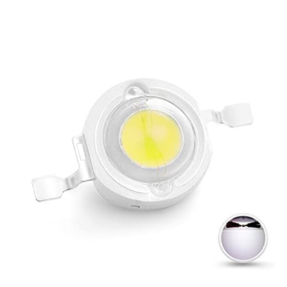 CHANZON 10 pcs High Power Led Chip 3W White 6000K - 6500K | (600mA - 700mA / DC 3V - 3.4V / 3 Watt) Super Bright Intensity SMD COB Light Emitter Components Diode Bulb Bead DIY Lighting - color: C) White (6000k)