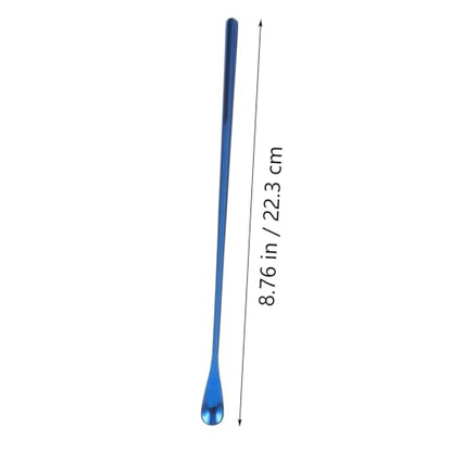 Happyyami 2pcs Reptile Accessories Small Animal Feeding Spoon Strong Handle for Pet Food Easy to Carry - color: Blue