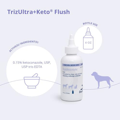 TrizUltra+Keto® Flush for Dogs, Cats and Horses, 4 Fl Oz | Cleansing, Antibiofilm; Packaging May Vary