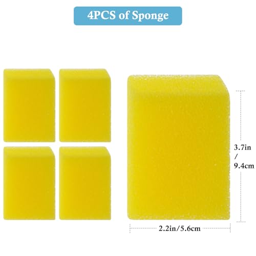 4PCS Aquarium Filter Sponge Replacement for 15W-210GPH Aquarium Filter, Aquarium Biochemical Sponges for Replacement - style: Filter media-15W