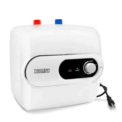 4 Gallon Tank Water Heater Under Sink Instant Hot Water 1500w 120V,Kitchen Under Counter RV Small Hot Water Heater with Release Valve 3-Way Diverter Vavle,1/2" NPT White - color: White, size: 4 Gallon