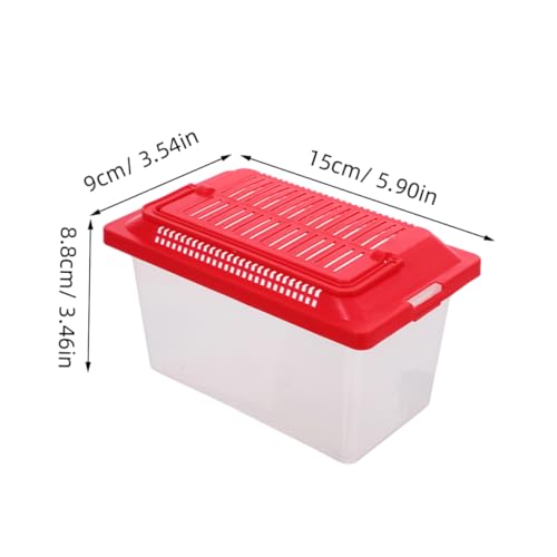 BESPORTBLE Portable Fish Tank Breathable Lid Plastic Turtle Carrier for Reptiles Lightweight Aquatic Pet Transport Box for Travel and Outdoor Use