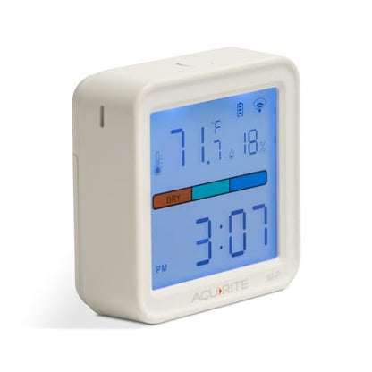 AcuRite Digital Indoor Thermometer and Hygrometer, White - color: White