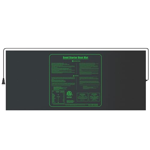 iPower Seedling Heat Mat Upgraded Technology, 48" X 20" Waterproof Durable Germination Station Heating Mat, Warm Hydroponic Pad for Indoor Home Gardening Seed Starter - size: 48" x 20", style: Heat Mat - Upgrade Version