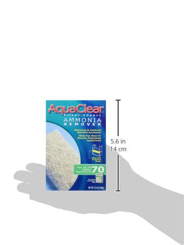 Aqua Clear AquaClear 70 Ammonia Remover Inserts, Aquarium Filter Replacement Media, A616, White, 70-gallon - size: AC70 (Old) 1-Pack