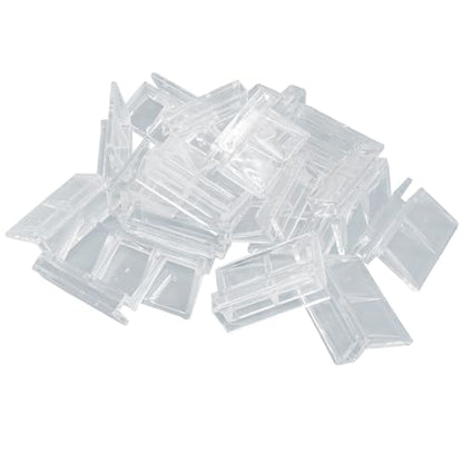 Hordion 20pcs Aquarium Lid Clip, 5mm Clear Acrylic Fish Tank Lid Holder | Aquarium Glass Cover Clips for Rimless Aquarium Fish Tank - size: 5mm