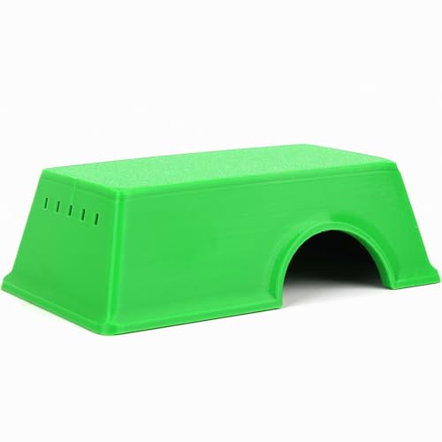 Snake Hide, Leopard Gecko Tank Accessories for Reptile Ball Python Crested Gecko Lizard Bearded Dragon - GreenHideS - color: Green, size: Small
