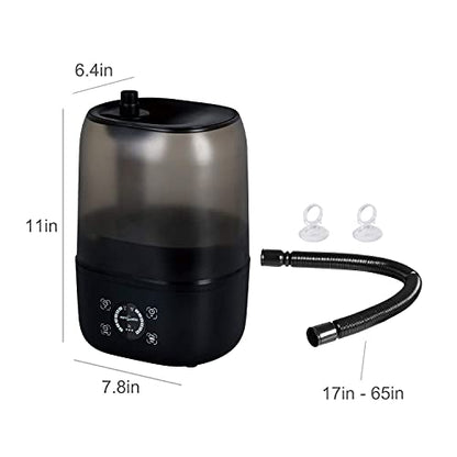 REPTI ZOO 4L Reptile Fogger Mister Tank, Terrariums Digital Tank Timing Humidifier Smart Touch Screen Adjustable Fogger for Reptiles Amphibians Herps