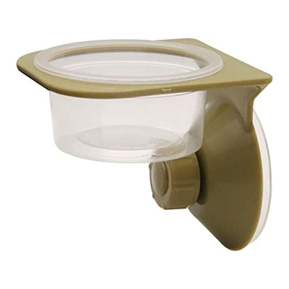 2 Pack Reptile Feeder Gecko Lizard Feeding Cup with Suction Cup, Reptile Food Water Feeder Dish with 6 pcs Cups for Geckos,Chameleon Lizard (Single) - size: Single