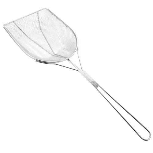 Hemoton 1Pc Durable Stainless Steel Reptile Sand Shovel for Easy Cleaning and Filtering Lightweight Scoop for Terrariums for Lizard Snake and Gecko
