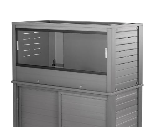 New Age Pet ECOFLEX Medium Reptile Enclosure with Matching Cabinet Stand Set in Grey - color: Grey, size: Medium