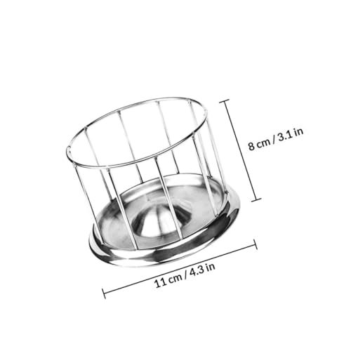 DOITOOL Tortoise Food Dispenser and Water Tray Stainless Steel Pet Feeder Medium Size Reptile Feeding Dish for Turtles Lizards and Small Pets