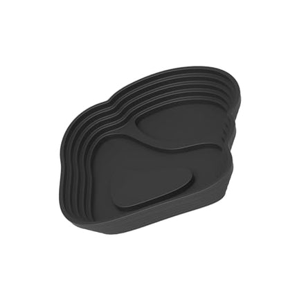 Amphibians Feeding Soaking Pool Multifunctional Reptiles Habitat Water Feeding Bowl Platform with Step Design Reptiles Sunbathing and Station - color: Black, size: Large